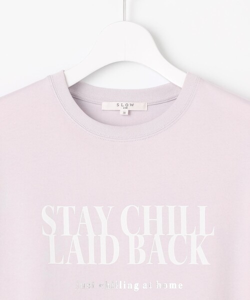 23区 S(ニジュウサンクチイサイサイズ)の「【SLOW/一部店舗限定】MVSコットン ロゴTシャツ(Tシャツ/カットソー・レディース・グレー系/ライラック系/ホワイト系/カーキ系・32)」の16枚目の写真