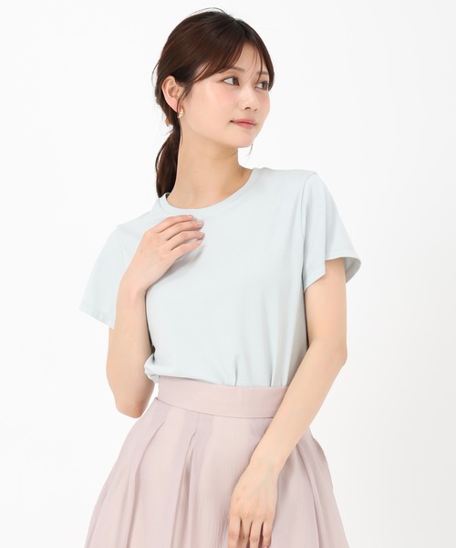 2025年春夏　花モチーフ付　異素材切替Ｔシャツ 2512036 2025年春夏 花モチーフ付 異素材切替Tシャツ 2512036 ｜Super
