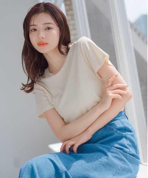 MISCH MASCH(ミッシュマッシュ)の「バックフォトTシャツ(Tシャツ/カットソー・レディース・イエロー/グリーン/ホワイト・フリ-)」の6枚目の写真