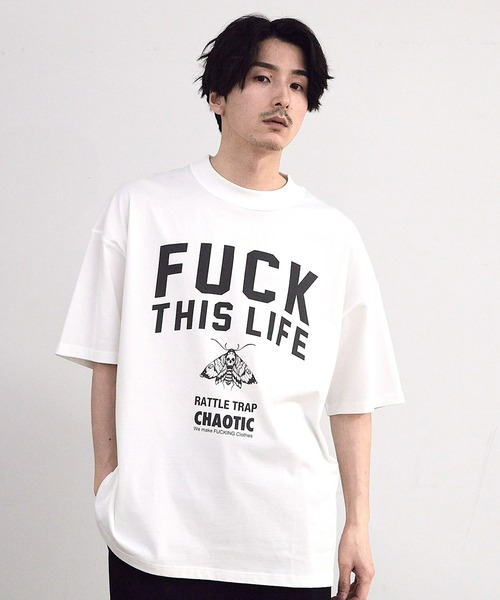 RATTLE TRAP(ラトルトラップ)の「【CHAOTIC】別注FUCK THIS LIFEプリントオーバーサイズTシャツ(Tシャツ/カットソー・メンズ・ブラック/ホワイト・M/L/LL)」の6枚目の写真