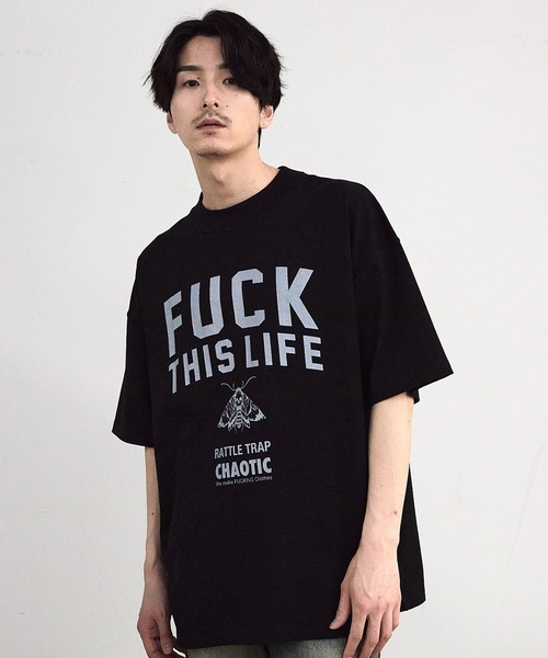 RATTLE TRAP(ラトルトラップ)の「【CHAOTIC】別注FUCK THIS LIFEプリントオーバーサイズTシャツ(Tシャツ/カットソー・メンズ・ブラック/ホワイト・M/L/LL)」の7枚目の写真