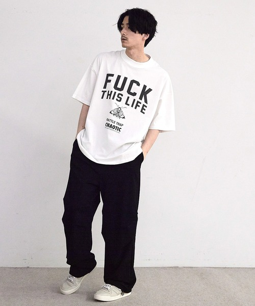RATTLE TRAP(ラトルトラップ)の「【CHAOTIC】別注FUCK THIS LIFEプリントオーバーサイズTシャツ(Tシャツ/カットソー・メンズ・ブラック/ホワイト・M/L/LL)」の11枚目の写真