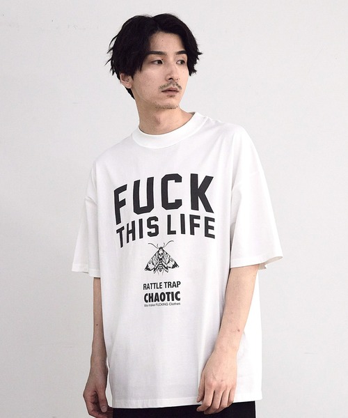 RATTLE TRAP(ラトルトラップ)の「【CHAOTIC】別注FUCK THIS LIFEプリントオーバーサイズTシャツ(Tシャツ/カットソー・メンズ・ブラック/ホワイト・M/L/LL)」の14枚目の写真