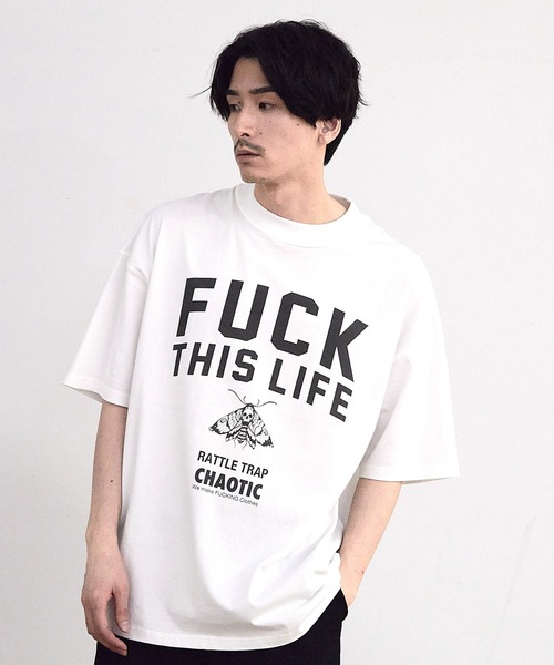 RATTLE TRAP(ラトルトラップ)の「【CHAOTIC】別注FUCK THIS LIFEプリントオーバーサイズTシャツ(Tシャツ/カットソー・メンズ・ブラック/ホワイト・M/L/LL)」の15枚目の写真