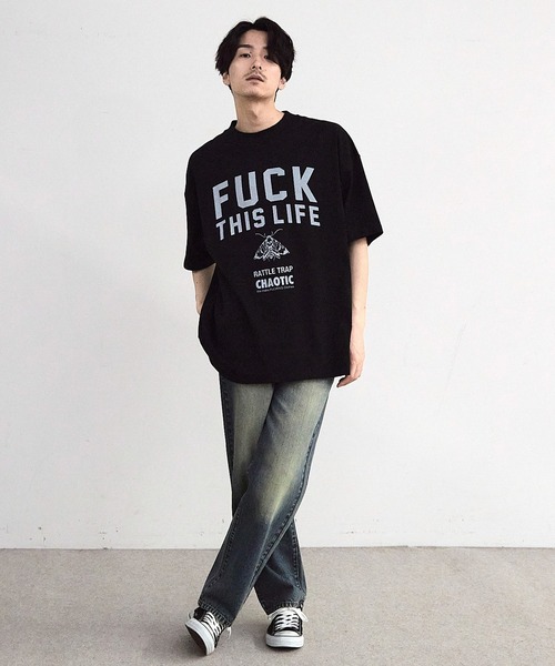 RATTLE TRAP(ラトルトラップ)の「【CHAOTIC】別注FUCK THIS LIFEプリントオーバーサイズTシャツ(Tシャツ/カットソー・メンズ・ブラック/ホワイト・M/L/LL)」の21枚目の写真