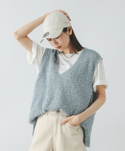 GLOBAL WORK（グローバルワーク）の「フェザータッチベストセットTシャツ/492319（ベスト・レディース・グレイッシュブルー/ライトグレー/アイボリー・MEDIUM/LARGE）」の20枚目の写真