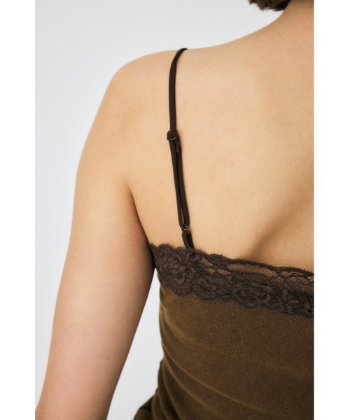 MOUSSY（マウジー）の「FADED LACE キャミトップス（キャミソール・レディース・オフホワイト/ライトブラック/ブラウン・FREE）」の16枚目の写真