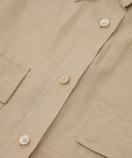 ROPE'（ロペ）の「ブライトリネン フラップシャツブラウス/洗える（シャツ/ブラウス・レディース・ベージュ/ピンク・FREE）」の11枚目の写真