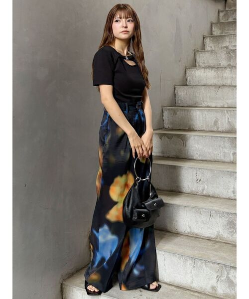 MURUA（ムルーア）の「フロントパーツレイヤードトップス（Tシャツ/カットソー・レディース・ブラック/オレンジ/ホワイト・FREE）」の11枚目の写真