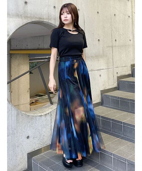 MURUA(ムルーア)の「フロントパーツレイヤードトップス(Tシャツ/カットソー・レディース・ブラック/オレンジ/ホワイト・FREE)」の14枚目の写真