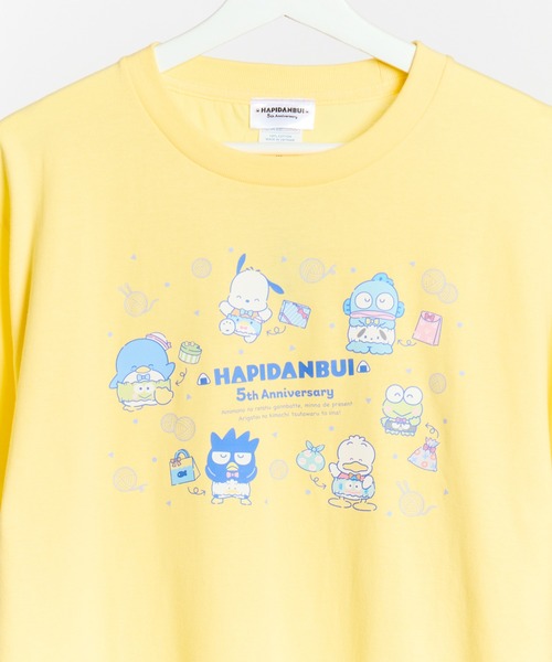 sanrio（サンリオ）の「【 HAPIDANBUI / はぴだんぶい 】5th Anniversary Tシャツ　WNI（Tシャツ/カットソー・レディース・ホワイト/イエロー・FREE）」の5枚目の写真