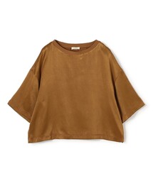 ソフトサテン ビッグTシャツブラウス