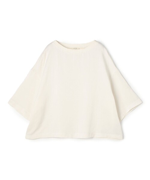 DES PRES(デ・プレ)の「ソフトサテン ビッグTシャツブラウス(シャツ/ブラウス・レディース・ホワイト/ライトイエロー/ブラック/ダークブラウン/キャメル・FREE)」の2枚目の写真