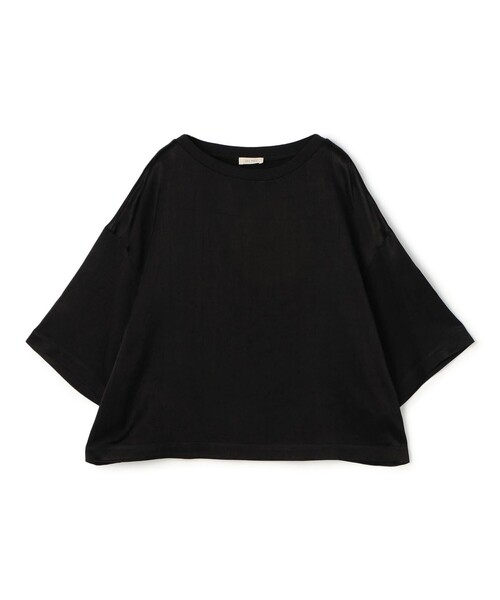 DES PRES(デ・プレ)の「ソフトサテン ビッグTシャツブラウス(シャツ/ブラウス・レディース・ホワイト/ライトイエロー/ブラック/ダークブラウン/キャメル・FREE)」の1枚目の写真