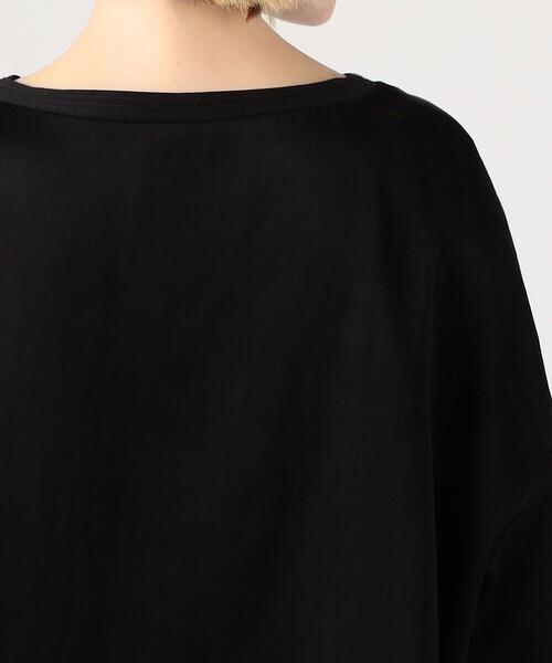 DES PRES(デ・プレ)の「ソフトサテン ビッグTシャツブラウス(シャツ/ブラウス・レディース・ホワイト/ライトイエロー/ブラック/ダークブラウン/キャメル・FREE)」の11枚目の写真