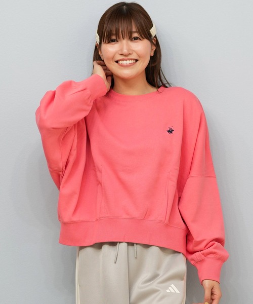 ムラサキスポーツ(ムラサキスポーツ)の「BEVERY HILLS P.C/ビバリーヒルズポロクラブ スウェット トレーナー ワンポイントロゴ 5487-6754(スウェット・レディース・スミクロ/オレンジ/ブルー/杢グレー・M)」の1枚目の写真