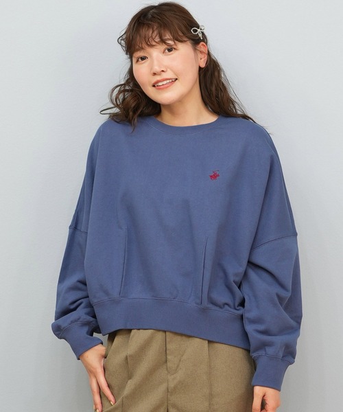 ムラサキスポーツ(ムラサキスポーツ)の「BEVERY HILLS P.C/ビバリーヒルズポロクラブ スウェット トレーナー ワンポイントロゴ 5487-6754(スウェット・レディース・スミクロ/オレンジ/ブルー/杢グレー・M)」の4枚目の写真
