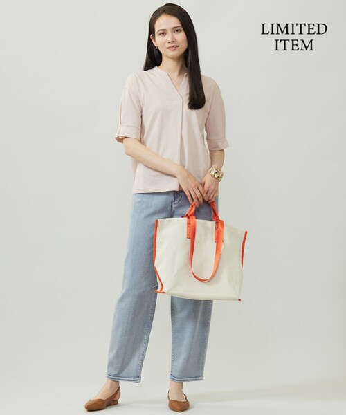 自由区(ジユウク)の「サッカージャージー カットソー(Tシャツ/カットソー・レディース・ベージュ系/アイボリー系/ネイビー系/ライラック系・38/40)」の11枚目の写真