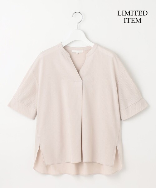 自由区(ジユウク)の「サッカージャージー カットソー(Tシャツ/カットソー・レディース・ベージュ系/アイボリー系/ネイビー系/ライラック系・38/40)」の12枚目の写真