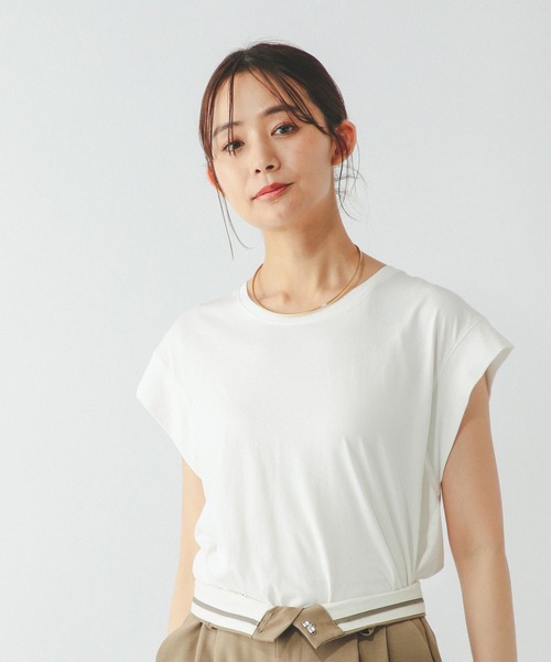 GLOBAL WORK（グローバルワーク）の「フローズンTバックフレア/451574（Tシャツ/カットソー・レディース・ミント/ロイヤルブルー/オフホワイト/ブラック/ブラウン系その他・SMALL/MEDIUM/LARGE）」の8枚目の写真