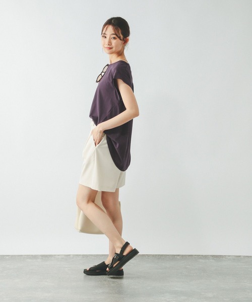 GLOBAL WORK（グローバルワーク）の「フローズンTバックフレア/451574（Tシャツ/カットソー・レディース・ミント/ロイヤルブルー/オフホワイト/ブラック/ブラウン系その他・SMALL/MEDIUM/LARGE）」の15枚目の写真