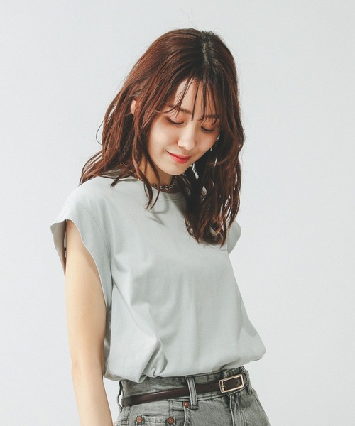 GLOBAL WORK（グローバルワーク）の「フローズンTバックフレア/451574（Tシャツ/カットソー・レディース・ミント/ロイヤルブルー/オフホワイト/ブラック/ブラウン系その他・SMALL/MEDIUM/LARGE）」の21枚目の写真