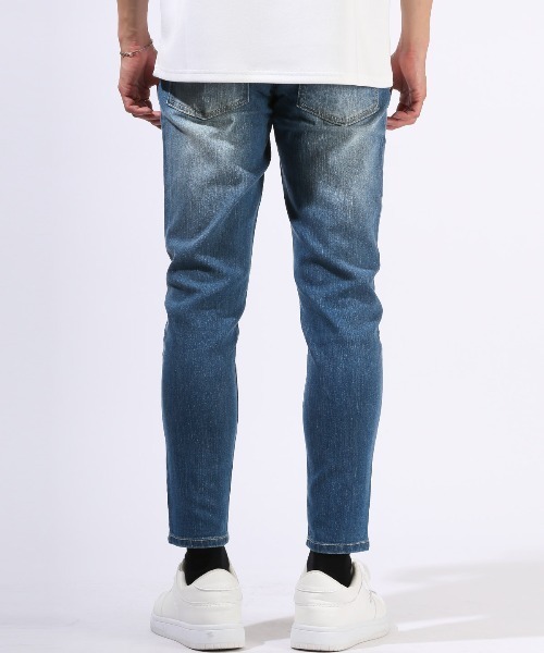 LUXSTYLE(ラグスタイル)の「アンクルスキニーデニムパンツ(デニムパンツ・メンズ・ブルー/インディゴブルー・L/M/S/XL)」の3枚目の写真