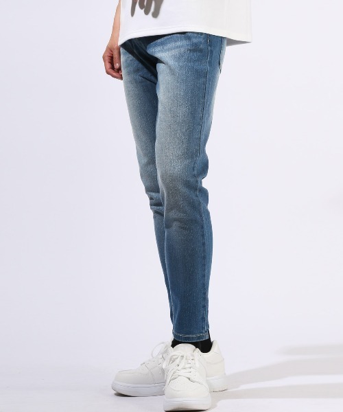 LUXSTYLE(ラグスタイル)の「アンクルスキニーデニムパンツ(デニムパンツ・メンズ・ブルー/インディゴブルー・L/M/S/XL)」の9枚目の写真