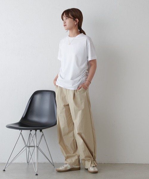 Lui's（ルイス）の「袖ロール半袖Tシャツ（Tシャツ/カットソー・レディース・ブラック/ホワイト/ライトグレー/ミント・FREE）」の20枚目の写真