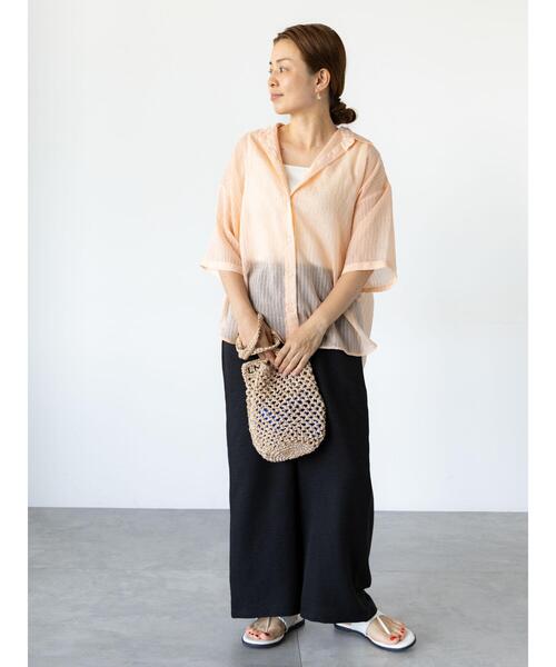 Lugnoncure(ルノンキュール)の「テレコスクエアネックタンクトップ(タンクトップ・レディース・オフホワイト/ベージュ/ブラック・F)」の10枚目の写真