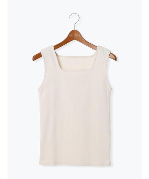 Lugnoncure(ルノンキュール)の「テレコスクエアネックタンクトップ(タンクトップ・レディース・オフホワイト/ベージュ/ブラック・F)」の14枚目の写真