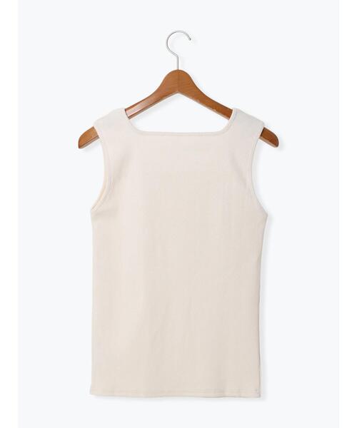 Lugnoncure(ルノンキュール)の「テレコスクエアネックタンクトップ(タンクトップ・レディース・オフホワイト/ベージュ/ブラック・F)」の15枚目の写真