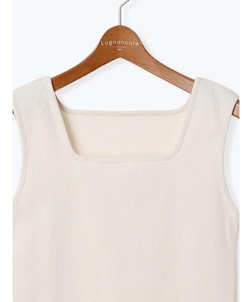 Lugnoncure(ルノンキュール)の「テレコスクエアネックタンクトップ(タンクトップ・レディース・オフホワイト/ベージュ/ブラック・F)」の16枚目の写真