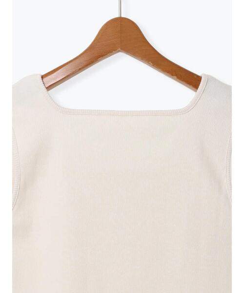 Lugnoncure(ルノンキュール)の「テレコスクエアネックタンクトップ(タンクトップ・レディース・オフホワイト/ベージュ/ブラック・F)」の19枚目の写真