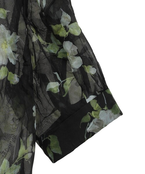 CLANE/クラネ SHEER FLOWER SHORT SLEEVE SHIRT/シアーフラワー