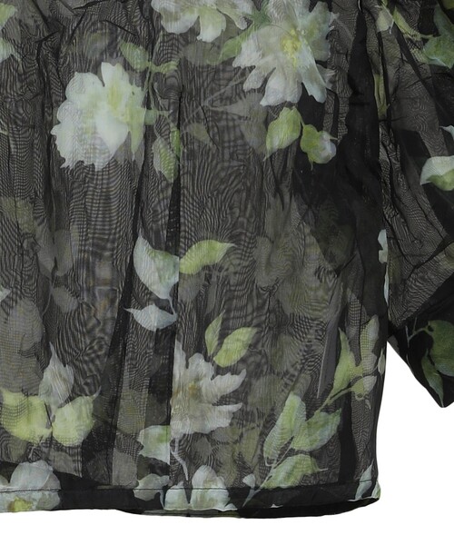 CLANE/クラネ SHEER FLOWER SHORT SLEEVE SHIRT/シアーフラワー