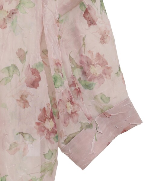 CLANE/クラネ SHEER FLOWER SHORT SLEEVE SHIRT/シアーフラワー