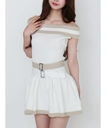 EATME | ダブルベルトオフショルニットワンピース(ワンピース)