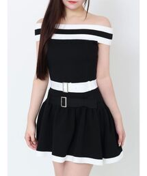 EATME | ダブルベルトオフショルニットワンピース(ワンピース)