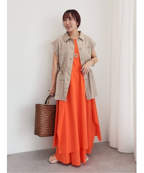 CRAFT STANDARD BOUTIQUE（クラフトスタンダードブティック）の「インド綿混フレアワンピース◆（ワンピース・レディース・ブルー/オレンジ・FREE）」の17枚目の写真