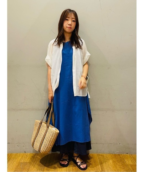 CRAFT STANDARD BOUTIQUE（クラフトスタンダードブティック）の「インド綿混フレアワンピース◆（ワンピース・レディース・ブルー/オレンジ・FREE）」の22枚目の写真