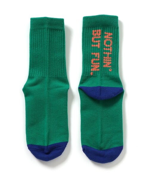 BREEZE(ブリーズ)の「ライン・ロゴソックス(ソックス/靴下・キッズ・イエロー/パープル/グリーン/レインボー/アイボリー・15 /18/21)」の8枚目の写真