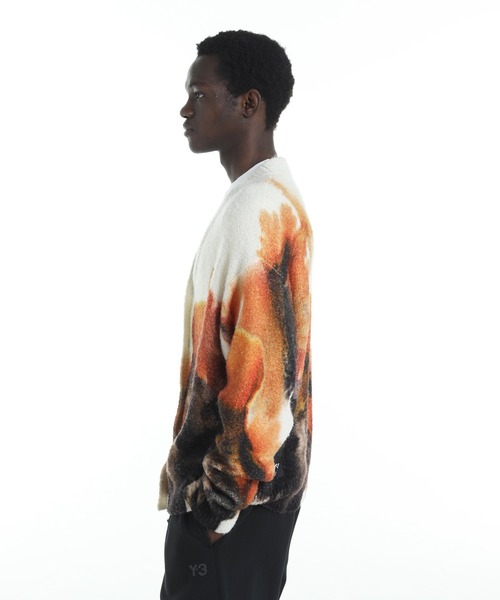 【タグ付】XL 新品 ワイスリー Y-3 y2k カモフラ モヘヤ混セーター Y-3（ワイスリー）の「U LEOPARD KNIT CREW SWEATER（ニット