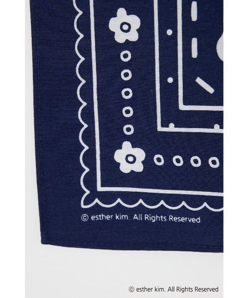 SLY（スライ）の「Esther Bunny x SLY BANDANNA エスターバニー スライ バンダナ（バンダナ/スカーフ・レディース・ネイビー・FREE）」の4枚目の写真