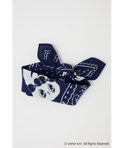 SLY（スライ）の「Esther Bunny x SLY BANDANNA エスターバニー スライ バンダナ（バンダナ/スカーフ・レディース・ネイビー・FREE）」の5枚目の写真