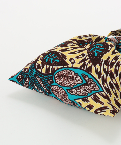 B.C STOCK（ベーセーストック）の「AFRICAN SQUARE/アフリカンスクエア パーニュ 巾着バッグ（ショルダーバッグ・レディース・レッド/グリーン/イエロー・FREE）」の9枚目の写真