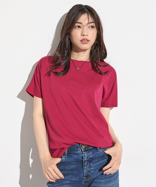 ANY（エニィ）の「エニィファンクションドルマンスリーブＴシャツ（Tシャツ/カットソー・レディース・ブラック系/オールドローズ系/ダークブラウン系/ネイビー系/グレー系/ホワイト系・F）」の6枚目の写真
