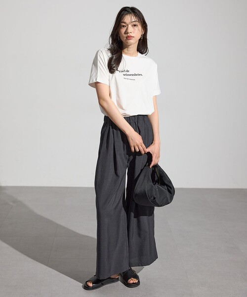 ANY（エニィ）の「エニィファンクションドルマンスリーブＴシャツ（Tシャツ/カットソー・レディース・ブラック系/オールドローズ系/ダークブラウン系/ネイビー系/グレー系/ホワイト系・F）」の8枚目の写真