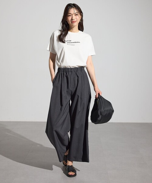 ANY（エニィ）の「エニィファンクションドルマンスリーブＴシャツ（Tシャツ/カットソー・レディース・ブラック系/オールドローズ系/ダークブラウン系/ネイビー系/グレー系/ホワイト系・F）」の9枚目の写真