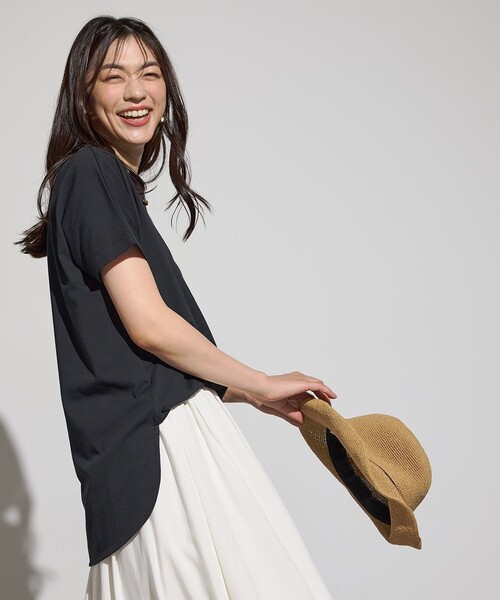 ANY（エニィ）の「エニィファンクションドルマンスリーブＴシャツ（Tシャツ/カットソー・レディース・ブラック系/オールドローズ系/ダークブラウン系/ネイビー系/グレー系/ホワイト系・F）」の16枚目の写真